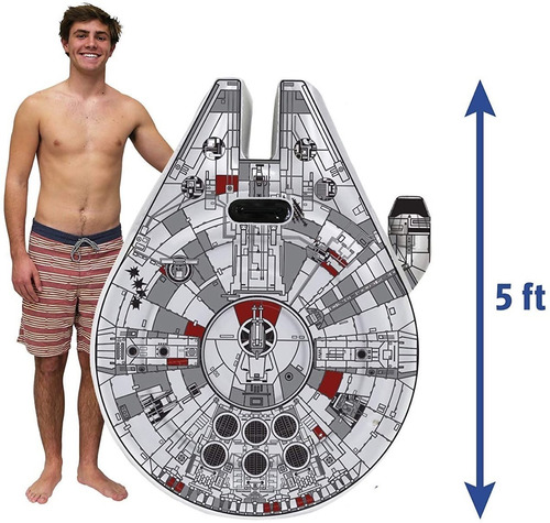 Cama Inflable Flotador De Alberca Nave Espacial Star Wars