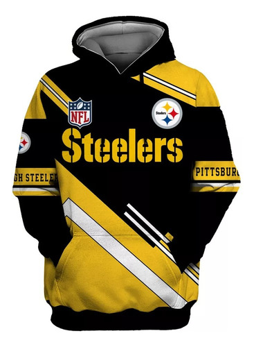 Sudadera Con Capucha Nfl 3d Trend Pittsburgh Steel Super Bow