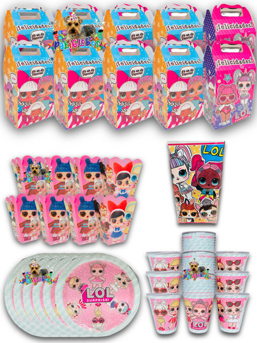 Kit De Lol Surprise Muñeca 161 Pz Desechable 40 Invitados