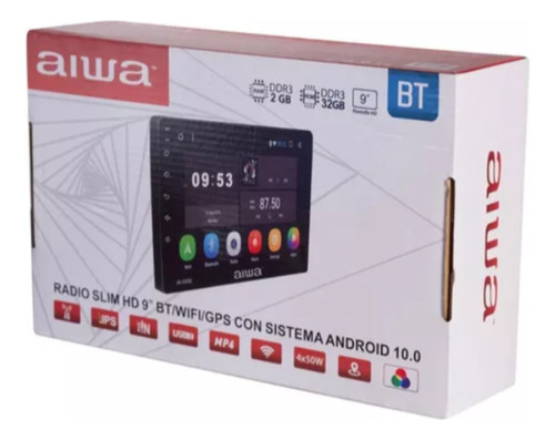 Radio Carro Aiwa Android 10 Pantalla 9' Wifi 32gb + 2gb Ram