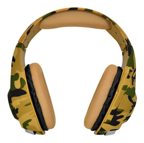 Imagen 2 de 3 de Auriculares gamer Nisuta NSAUG300C marrón camuflado