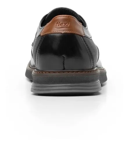 Calzado Zapato Flexi 402401 Negro Tan Casual