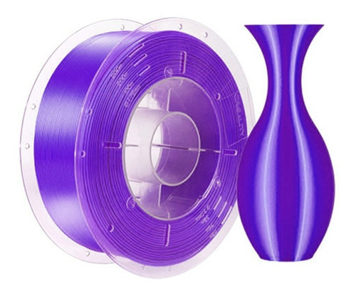 Filamento Pla Violeta Seda 1.75mm Para Impresora 3d Creality
