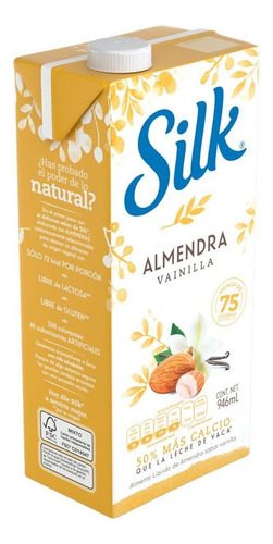 Bebida Silk Almendra Sabor Vainilla 6 Pzs. 946 Ml.