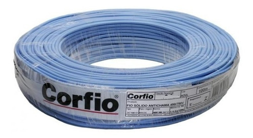 Imagem 2 de 5 de Fio Rígido/sólido 750v 2,5mm Corfio T/cores Rolo 100metros