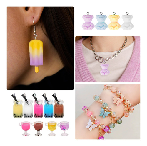 107 Pzs Diy Hacer Pendientes Pulseras Collares Ilaveros Kit
