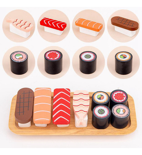 Ba Juego De Sushi De Madera Juego De Juguetes De Comida,
