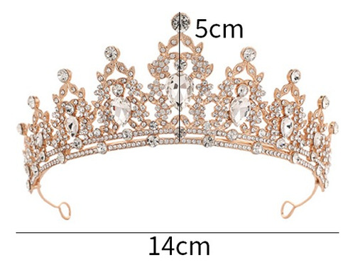 Tocado Novia Tiara Corona Mujer Xv Años Collar Y Aretes 3pcs