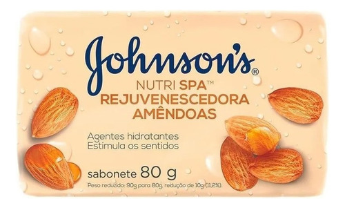 Sabonete Barra Johnsons Nutri Spa Reparadora Amêndoas 80g