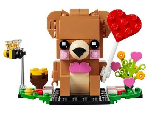 Imagen 3 de 5 de Lego Oso De San Valentín Brickheadz 40379