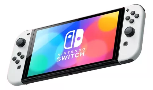 Nintendo Switch OLED 64GB Standard cor branco e preto