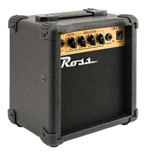 Imagen 3 de 3 de Amplificador Ross G10 Transistor para guitarra de 10W color negro/amarillo 220V