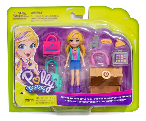 Elegante kit de viaje turístico Mattel Gdm12 de Polly Pocket