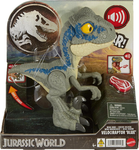Velociraptor Blue Jurassic World Mega Roar Interactivo