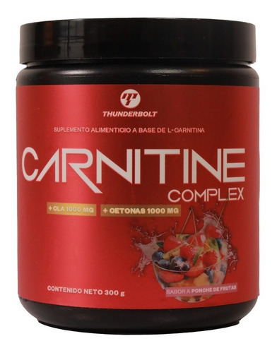 L Carnitina + Cla | Thunderbolt Carnitine | 300g Sabor Ponche De Frutas