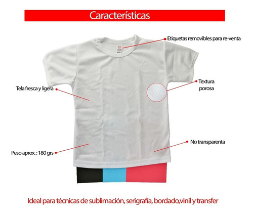 Playera Deportiva Colores Mayoreo 30 Piezas