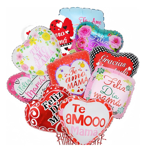 Globos Dia Mama Madres Mamita Lote 50 Pcs 10 De Mayo 18 PuLG