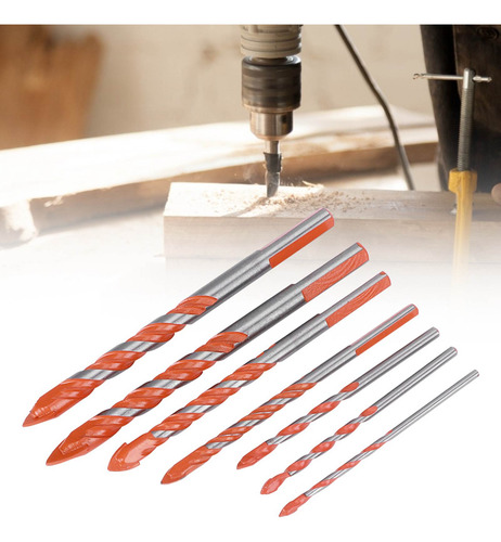 Brocas De 3-12mm Triángulo 7pcs Para Vidrio Y Baldosas