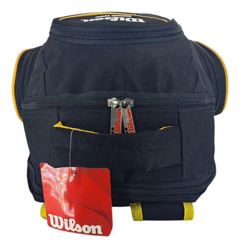 Mochila Escolar Wilson Casual Con 5 Compartimientos(if12794) Negro/amarillo Liso
