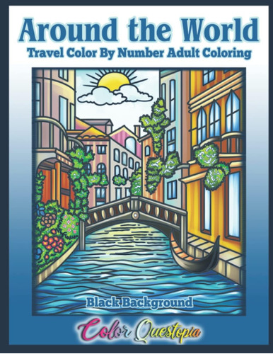 Libro: Around The World Travel Color By Number Coloring For 