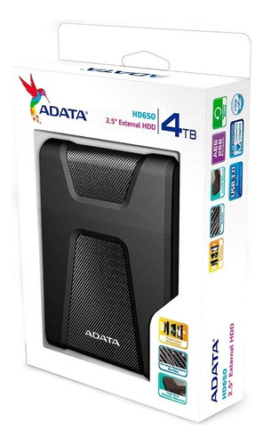 Disco Duro Externo Adata Hd650 2.5 4tb Usb 3.0 Negro Mac/pc