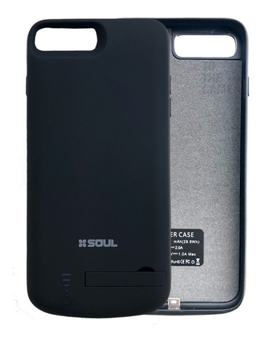 Imagen 5 de 5 de Funda Cargadora Bateria Extra Soul Para iPhone 6s 7 8 Plus