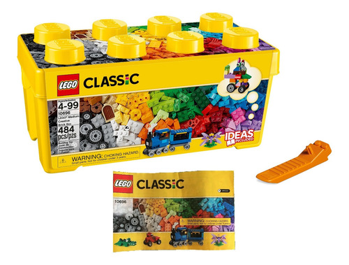 Balde Lego Classic 10696 Com 484 Pçs Inclui Livro De Idéias