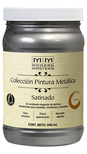 Pintura Metálica Satinada Base Agua Modern Masters 946 Ml