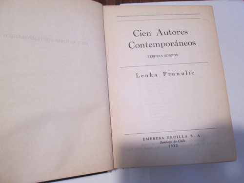 Cien Autores Contemporáneos Lenka Franulic 