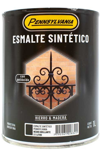 Esmalte Sintetico 1 Litro Negro Pennsylvania