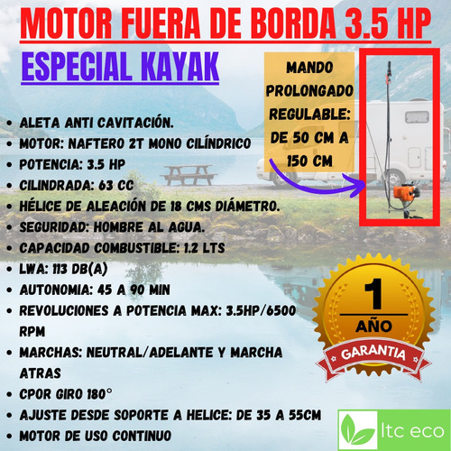 Motor 3.5hp 2t Ltceco Edición Especial Kayak