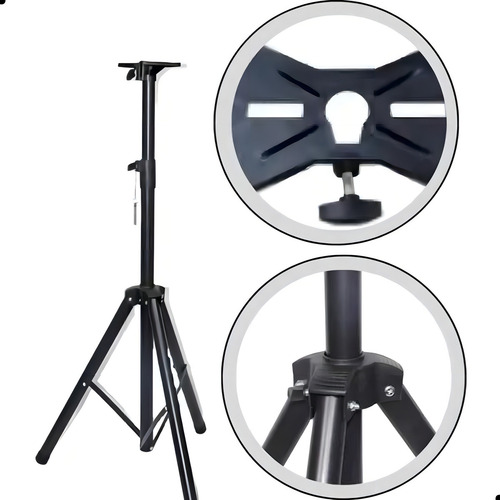 Soporte de altavoz Bertô Passive Active con pedestal, 40 kg, altura ajustable, acero reforzado, antideslizante