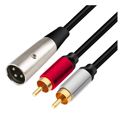 Yeung Qee Cable De Conexión Xlr Macho A 2rca Macho Y Divisor