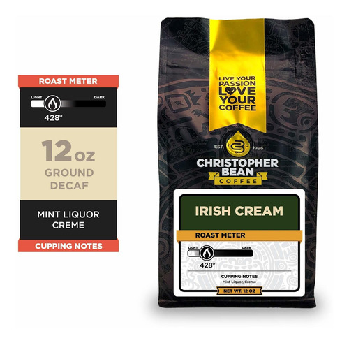 Christopher Bean Coffee Café Irish Crema Saborizado, (descaf