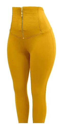 toma una foto agitación consumirse Leggins Color Mostaza Metálico Dama | MercadoLibre 📦