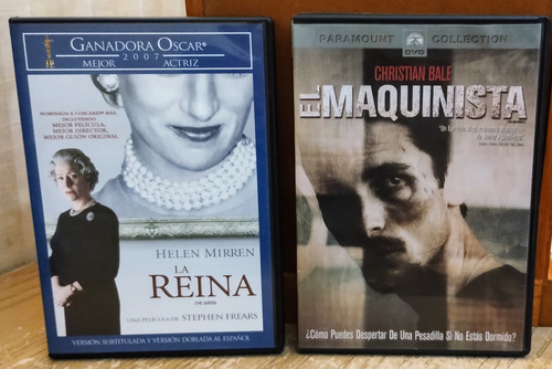 La Reina:helen Mirren Y El Maquinista:christian Bale 2 Dvd's (Usado)
