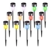 Comprar Set De 6 Farolitos De Jardín Solares C\u002F Luz Led Uso Exterior