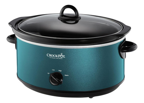 Olla De Cocción Lenta Manual Crockpot De 7 Cuartos, Turquesa