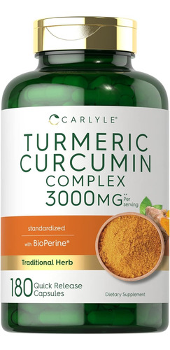 Curcuma Turmeric Curcumin 3000 Mg X 180 Original Usa