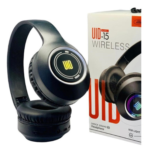 Auriculares Bluetooth Uid-15 Luz Rgb Inalámbricos Plegable