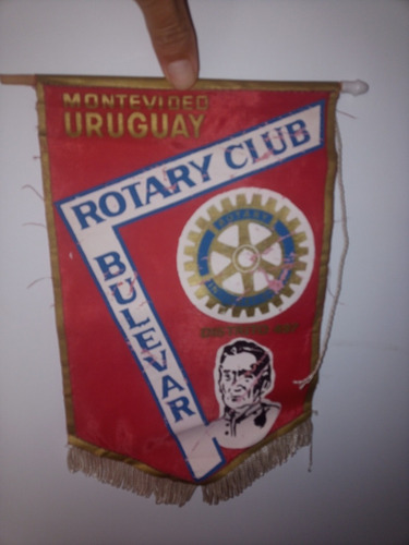 Antiguo Banderin Rotary Club Uruguay Bulevar