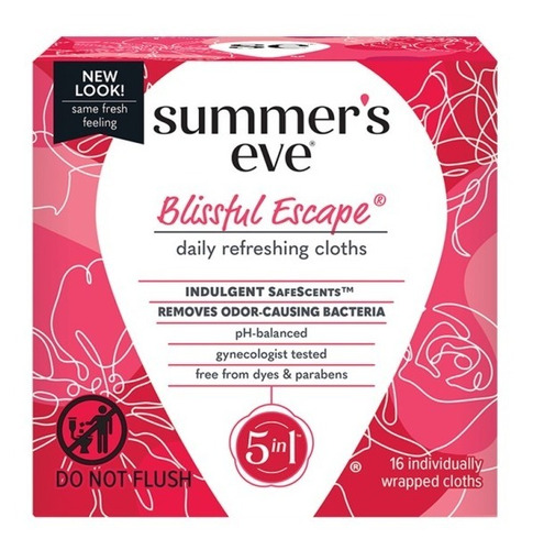 Toallitas Limpieza Íntima Summer's Eve Blissful Escape 16pzs