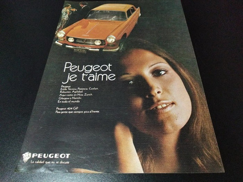 (pa472) Publicidad Clipping Peugeot 404 Gp * 1971