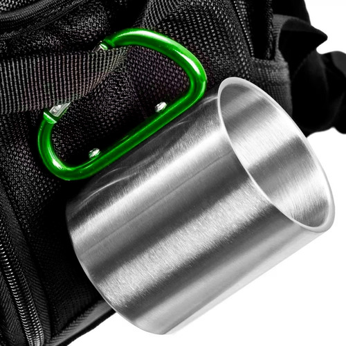 Conjunto De Canecas Ke Home Caneca Kit 9 De Aço Inoxidável Prateado
