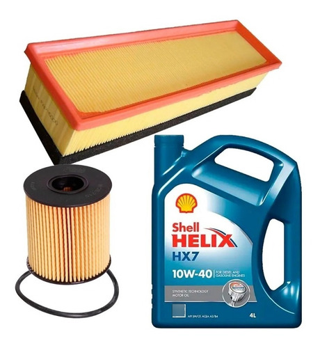 Kit Filtros Wega + Shell Hx7 10w40 Peugeot 207 1.4 8v Nafta