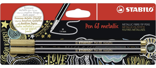 Rotulador Metálico Premium Stabilo Pen 68 Metallic Dorado