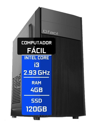 Computador Fácil Intel Core I3 4gb Ddr3 Ssd 120gb