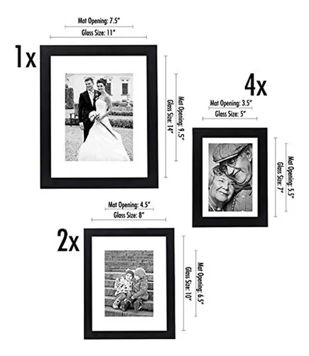 Juego De Marcos Para Fotografías 7 Unidades - Incluye: Marco