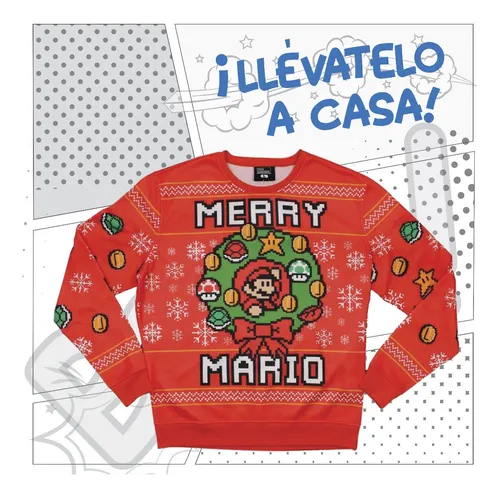 Merry mario top red sweater