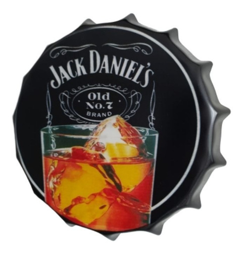  Tapa Decorativa Mediana En Metal 22 Cm Jack Daniels